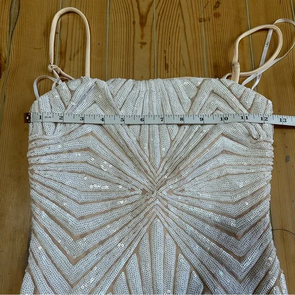 NWT Lulus Lost In Your Eyes White Sequin Bodycon Mini Dress - Picture 8 of 10